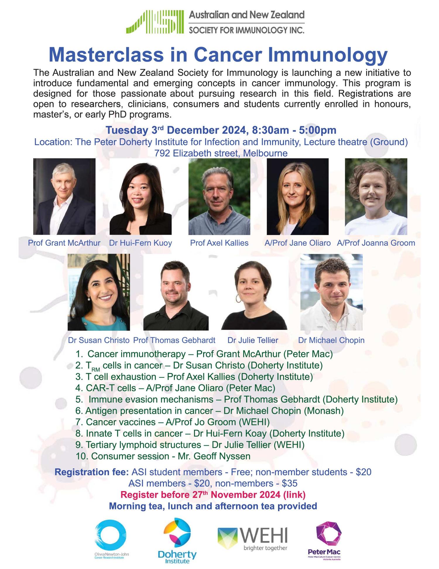 Thumbnail for ASI VIC TAS Branch Masterclass in Cancer Immunology 2024